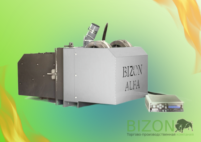 Пеллетная горелка BIZON ALFA 100кВт + Блок управления + Шнек 2 метра